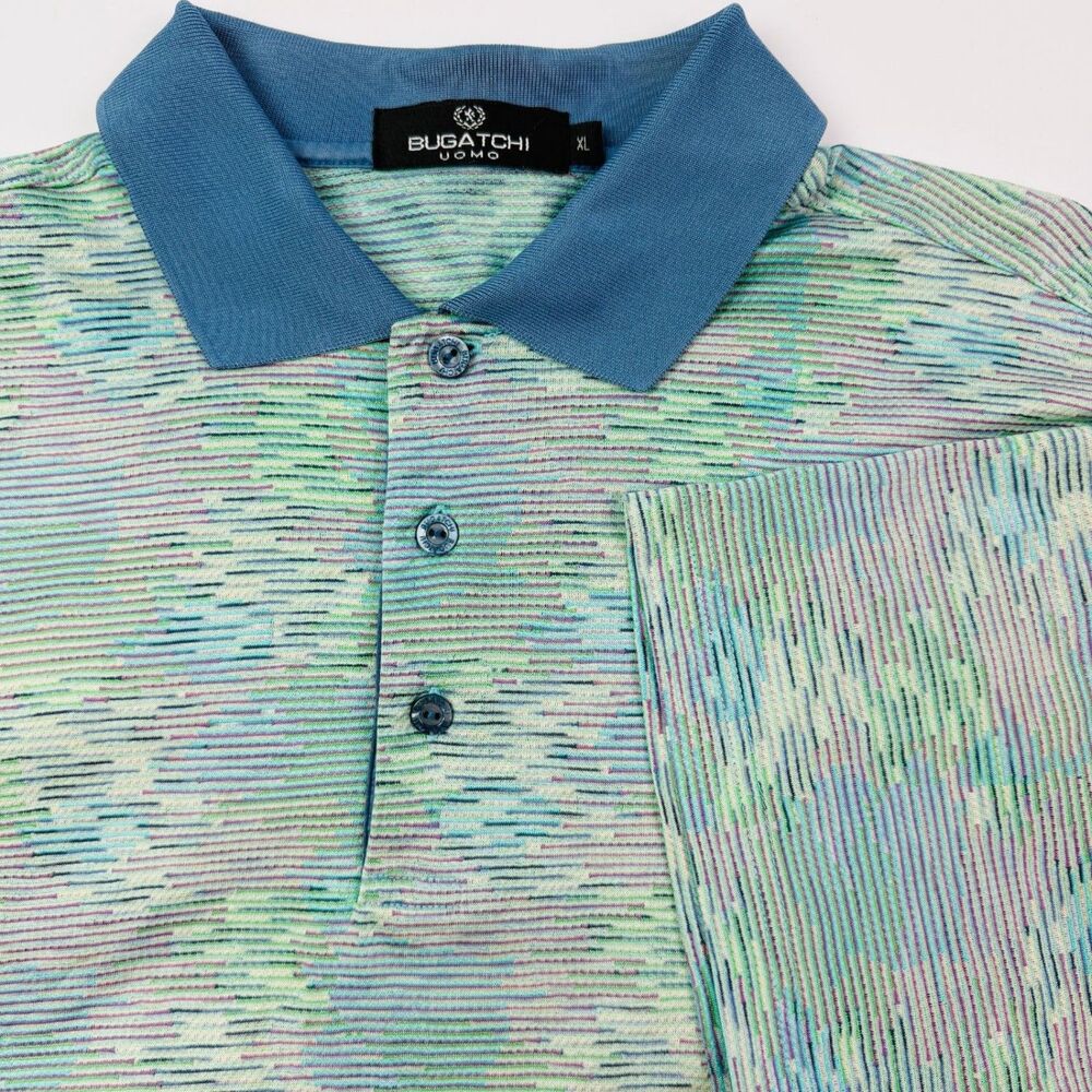 Bugatchi Uomo Abstract Mercerized Cotton Polo XL